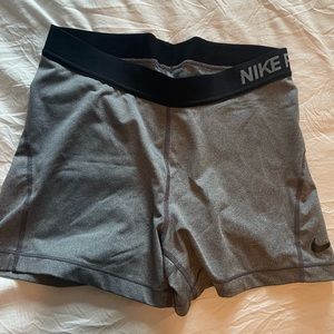 Grey Nike Pro Shorts